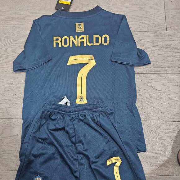 SPL Nike Youth Cristiano Ronaldo Al-Nassr FC 23/24 Away Soccer Jersey - Picture 1 of 9